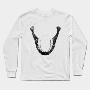 Human Jaw Skeleton Long Sleeve T-Shirt